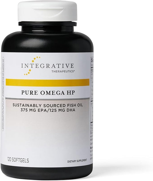 Integrative Therapeutics - Pure Omega HP Fish Oil Softgels - 575 mg Omega 3 Fatty Acids with EPA and DHA - Fish Oil -Sustainably Sourced - 120 Count