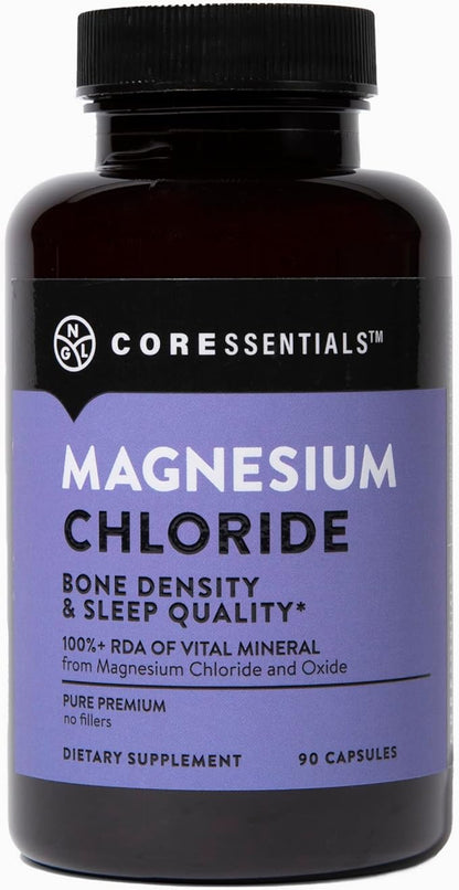 NGL Magnesium Chloride 432 mg- Cloruro de Magnesio - Digestive Health, Bone Health, Relaxation, Hydration - 90 Count 30 Day SUpply