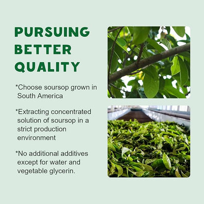 Soursop Graviola Liquid Drops 2000mg, Soursop Extract Organic Pure for Natural Antioxidant, Cell Support & Regeneration, Immune Boost, Soursop Bitters Liquid - Soursop Flavor- 1 FL OZ