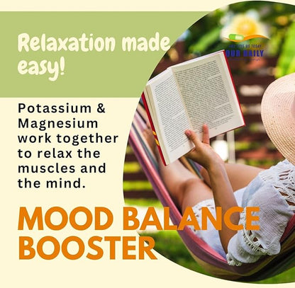 Our Daily Vites Magnesium Potassium Complex 90 Capsules Supplement High Absorption Magnesium Support Vascular Health & Leg Cramp