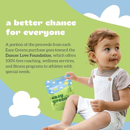 Organifi Kids: Easy Greens - Probiotics for Kids Made with a Delicious Blend of Vegetables and Superfoods - Plant-Based, Vegan, and No Gluten, Dairy, or Soy, 15 Servings