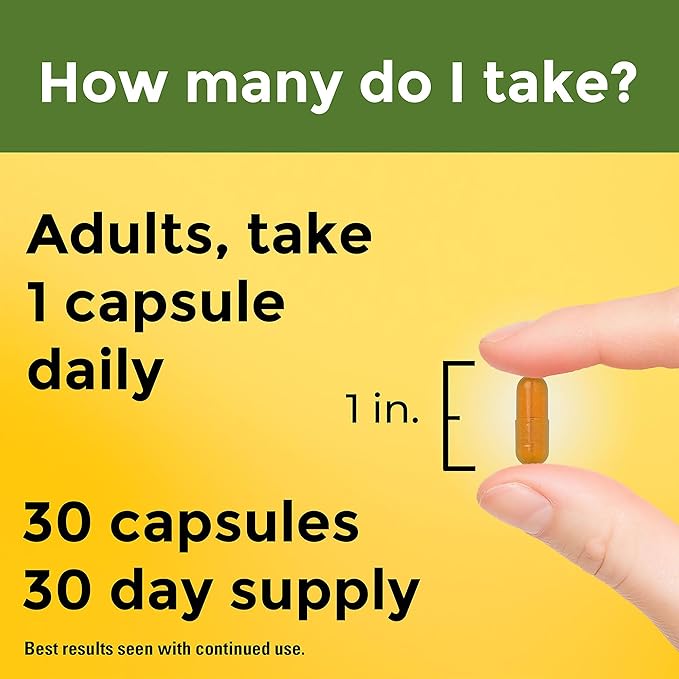 Nature Made High Absorption Turmeric Curcumin Capsules, Turmeric Supplement, Muscle and Joint Support Supplement, 30 Capsules, 30 Day Supply