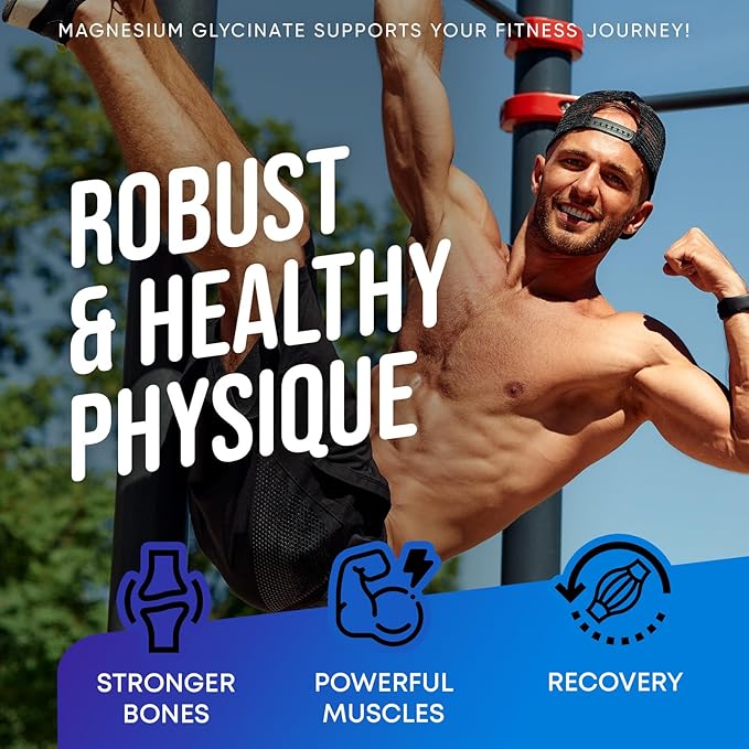 Magnesium Glycinate 500MG - Magnesium for Sleep - High Absorption Chelated Magnesium Supplement - Ashwagandha Root Extract + Manganese - Glicinato De Magnesio 400mg + 100mg 200 Vegan Capsules