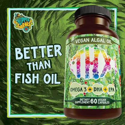 Vegan Omega 3 Algae Oil with DHA EPA The Fish-Less Oil Blend