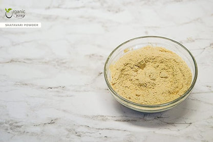 Organic Way Shatavari Powder (Asparagus racemosus) - Kosher & USDA Certified | Vegan, Non-GMO & Gluten Free | Tested for Heavy Metal and Purity | Resealable Bag | 100% Raw from India (1/4LBS / 4Oz)