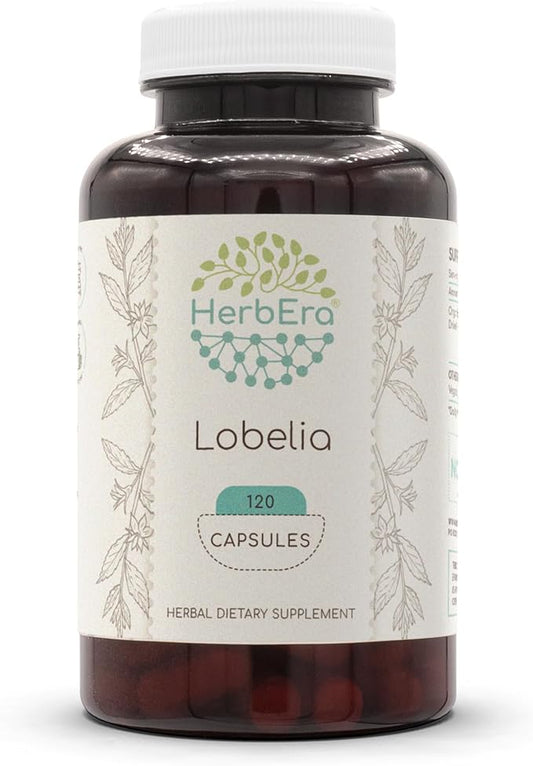 Lobelia 120 Capsules, 750 mg, Lobelia (Lobelia spp.) Dried Herb (120 Capsules)