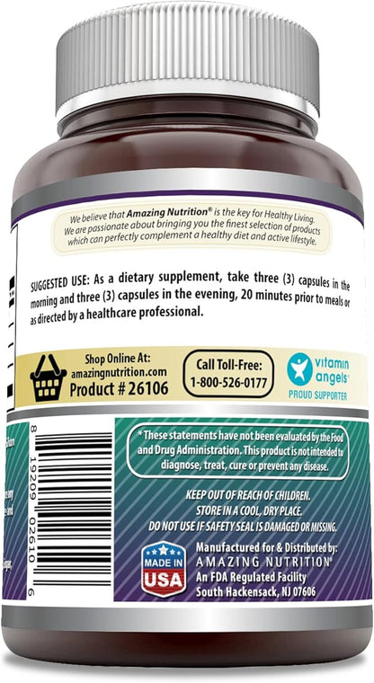 Amazing Formulas Advanced Collagen Supplement | Collagen Type I, II & III with Vitamin C & Hyaluronic | 1600 Mg Per Serving | 90 Capsules | Non-GMO | Gluten-Free | Made in USA