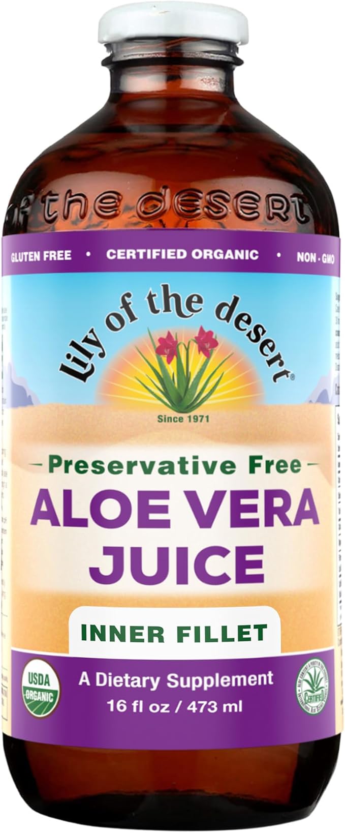 Lily Of The Desert Aloe Vera Juice, Preservative Free, Inner Fillet, 16 Fl oz