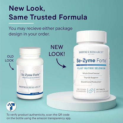 Biotics Research Se-Zyme Forte™– Whole Food Selenium Source, Thyroid Gland Function, DNA Production, Cognitive Health, Potent Antioxidant, 100 Tablets