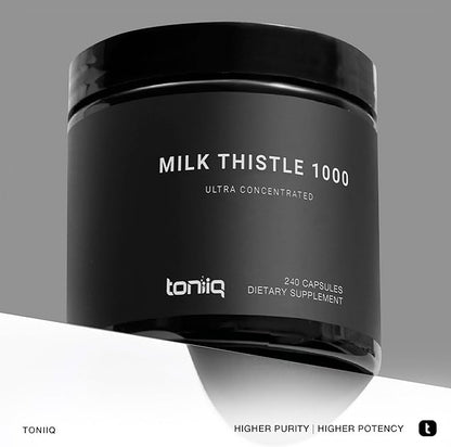 Milk Thistle - Ultra High Potency 50:1 Extract with 80% Silymarin - Highly Concentrated - Third-Party Lab Tested - 240 Capsules