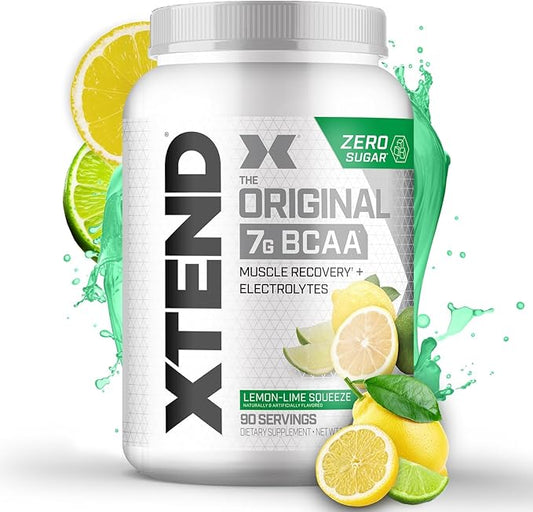 XTEND Original BCAA Powder 7g BCAA and 2.5g L-Glutamine, Sugar Free Post Workout Muscle Recovery Drink with Amino Acids for Men & Women, 90 Servings