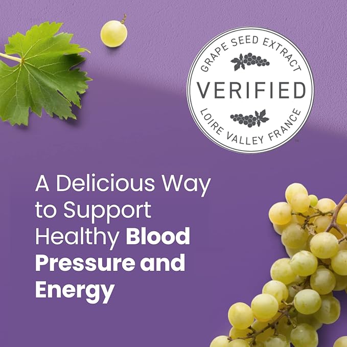 humanN SuperGrapes Chews Supplement – with 100mg CoQ10 and Grape Seed Extract – from The Makers of SuperBeets - Grape Flavor Chew, 60 Count