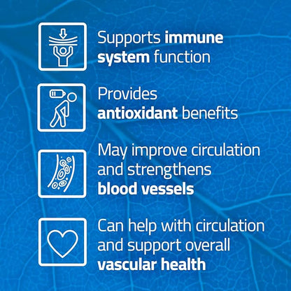 Rutin Supplement, Supports Immune System, Antioxidant Benefits, Improves Circulation, Vascular Health, Strengthens Blood Vessels, Vitamin C Complex, 50 Tablets, 1-Pack