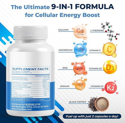 Calcium Citrate Magnesium Vitamin D3 1000IU - Support Healthy Bones, Nerve & Muscle, Absorption - Made and Tested in The USA