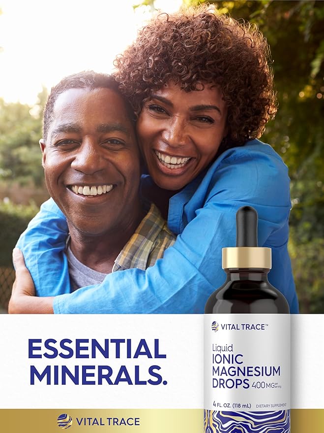 Carlyle Liquid Ionic Magnesium 400 mg | 4 oz | Vegetarian, Non-GMO & Gluten Free Supplement | Vital Trace