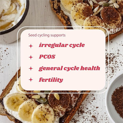 Seed Cycling Kit | Organic PMS Relief | Monthly Supply | Soothe Cramps, Hormonal Acne, Mood Swings and General PMS | Natural | PMS Relief PMS PMDD Support | 100% Plant Based