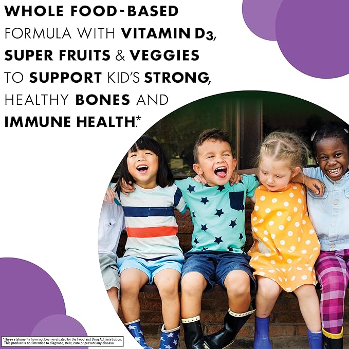 Bluebonnet Nutrition Rainforest Animalz Vitamin D3 400 IU Chewable Tablet, Soy, Dairy & Gluten-Free, Non-GMO, Kosher Certified, Vegetarian Friendly, Natural Mixed Berry Flavor, 90 Count