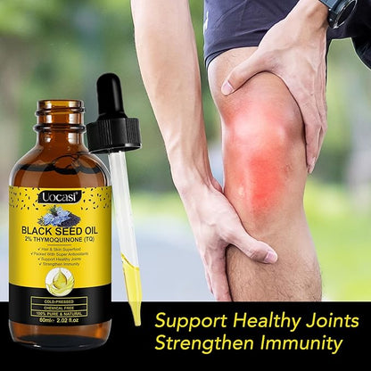 Black Seed Oil Organic Cold Pressed - 2Pack, 100% Pure and Natural Liquid, Enriched with High TQ & Dynamic Harmony of Omegas 3 6 9, Hair Growth, Skin Cares, Nourishes and Hydrates Hair, 4.04 Oz