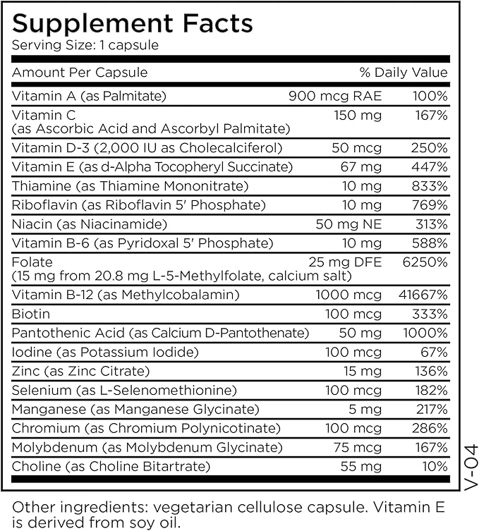 MethylPro Multivitamin + L-Methyfolate 15mg