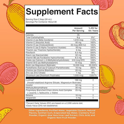 MaryRuth's Liquid Multivitamin + Hair Growth | Clinically Tested for Thicker Hair & Facial Wrinkles in Women | Biotin 10000mcg | Lustriva Hair Growth Supplements | Skin Care | Ages 18+ | 30 Fl Oz