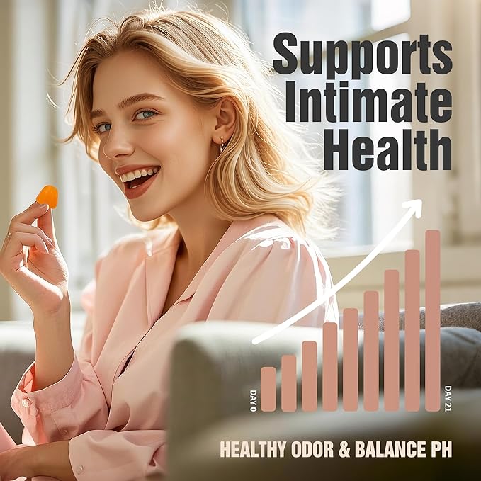Feminine Balance Gummies, Premium Balance Supplement for Women PH Health, Immune Support, Vegan, Gluten-Free - Hawaiian Pineapple - 60 Gummies - 30 Servings