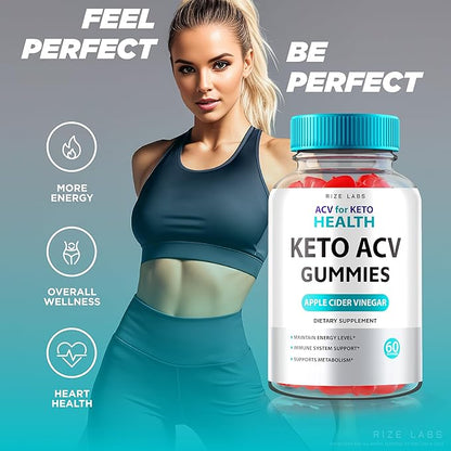 ACV for Keto Health Gummies - 750mg Advanced Weight Loss with Apple Cider Vinegar ACV Supplement for Belly Fat (120 Gummies)