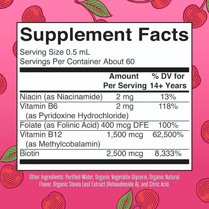 MaryRuth Organics Vitamin B Complex | B Vitamins Complex | Biotin | Vitamin B12 | Niacin | Folate | Metabolic Support Supplement | Vegan | USDA Organic | Non-GMO | Gluten Free | 2 Month Supply
