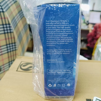 Pure Magnesium Oil Spray - Organic Magnesium Sprays for Feet & Body Magnesium Chloride Oil Spray for Relaxing Rejuvenating Muscles- 2PCS