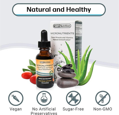 Micronutrients Liquid Drops | PrimaVie Shilajit, Electrolyte Concentrate, Trace Elements | Fulvic & Humic Acid | For Energy, Keto, Vegan, Paleo, Leg Cramp | Magnesium Sodium Potassium Zinc