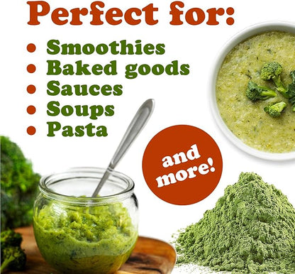 Food to Live Broccoli Powder, 2 Pounds – Nutrient-Rich Green Superfood for Smoothies, Shakes and Cooking, High in Fiber, Vitamins and Antioxidants, Vegan, Kosher, Bulk
