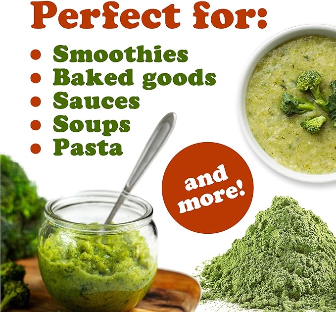 Food to Live Broccoli Powder, 5 Pounds – Nutrient-Rich Green Superfood for Smoothies, Shakes and Cooking, High in Fiber, Vitamins and Antioxidants, Vegan, Kosher, Bulk