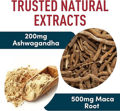 Myo and D-Chiro Inositol Supplement 40:1 Ratio - 2,000 mg Myo-Inositol plus Maca Root & Calming Ashwagandha - Healthy Ovarian Support Vitamins and Fertility Supplements for Women - 120 Vegan Capsules