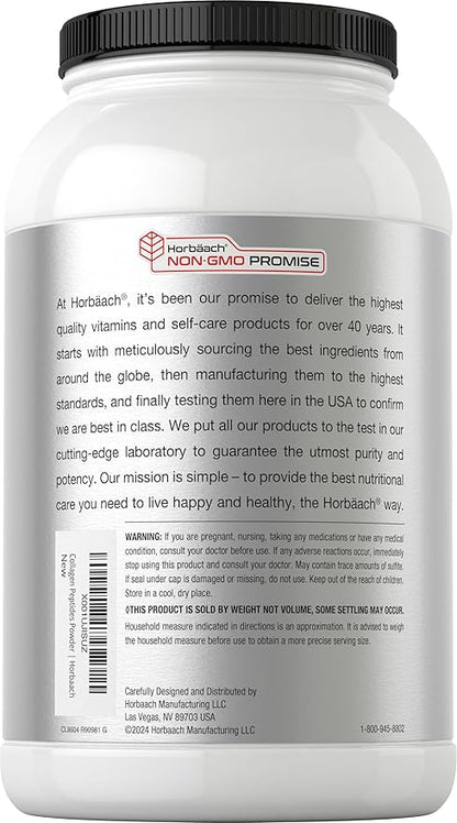 Horbaach Collagen Peptides Powder 40 oz | Unflavored | for Men & Women | Grassfed Type I & III | Non-GMO, Gluten Free Supplement