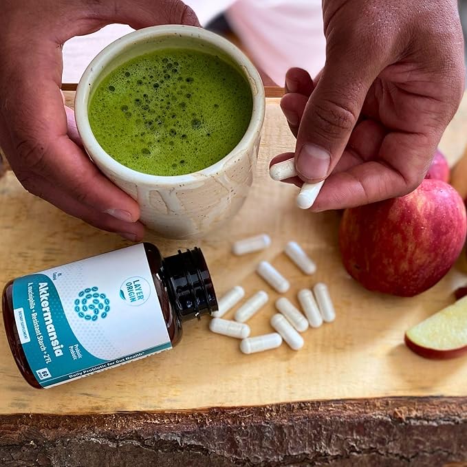 Layer Origin Akkermansia muciniphila Probiotic, The Only Akkermansia with PureHMO Prebiotic, Live, Validated Strain, 30-Day