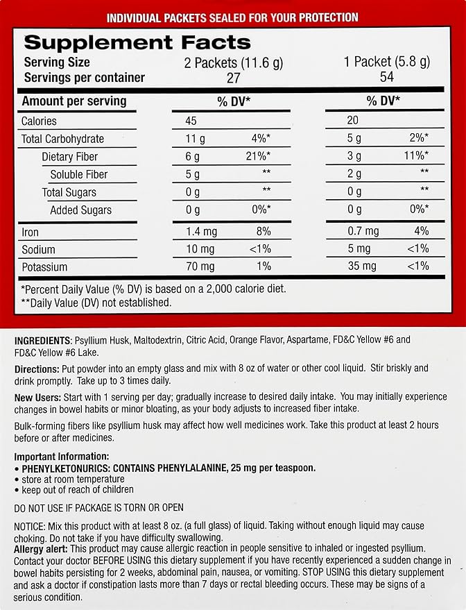 LEADER Psyllium Husk Powder Supplement 4-in-1 Fiber for Digestive Health, Plant Based 100% Natural Psyllium Husk Daily Fiber, Sugar Free, Gluten Free, Non-GMO, Compare to Metamucil Multihealth (10 OZ)