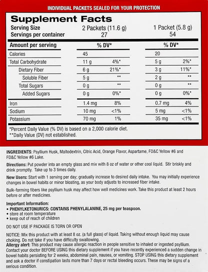 LEADER Psyllium Husk Powder Supplement 4-in-1 Fiber for Digestive Health, Plant Based 100% Natural Psyllium Husk Daily Fiber, Sugar Free, Gluten Free, Non-GMO, Compare to Metamucil Multihealth (10 OZ)