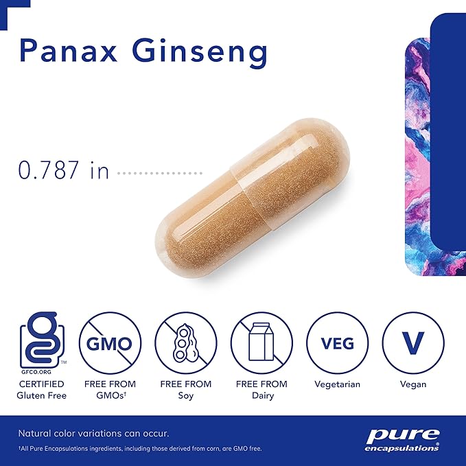 Pure Encapsulations Panax Ginseng | Hypoallergenic Supplement Helps The Body Adapt to Occasional Physical Stress* | 120 Capsules