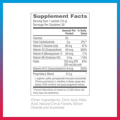 Synergy ProArgi-9 Plus L-Arginine Complexer Dietary Supplement - Citrus Berry - 30 Packets