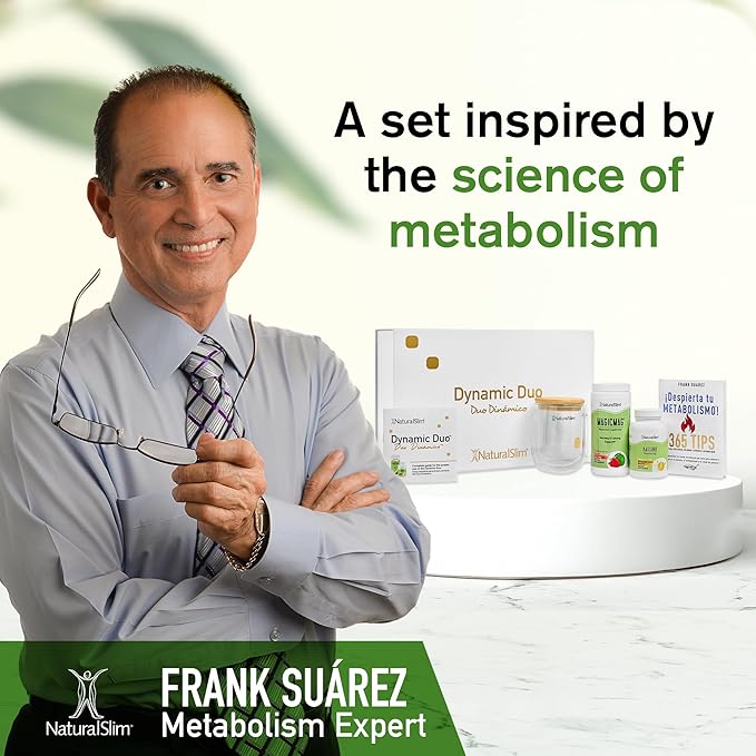 NaturalSlim Dynamic Duo Gift Set - Bundle of MagicMag Magnesium Powder, Kadsorb Potassium Caps, Despierta tu Metabolismo! Book, Double Glass Mug, & Premium Gift Box with Information Leaflet