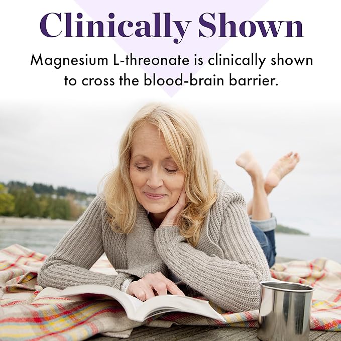 NAOMI Magnesium L-Threonate with 2,000mg Patented Magtein®, High Absorption Elemental Magnesium, Memory Supplement - Brain Health, Focus, Nerve Support, Heart Health, Natural Sleep Aid, 60 Veggie Caps