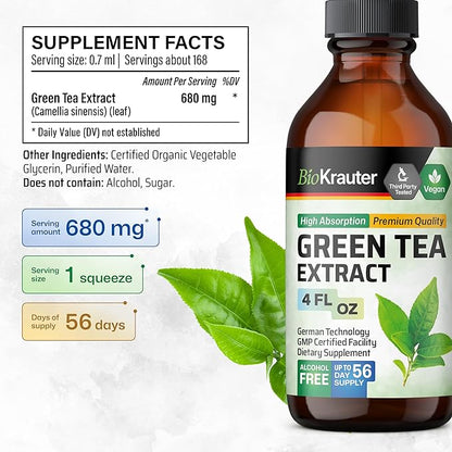 BIO KRAUTER Gymnema Tincture 4 Fl. Oz. & Green Tea Tincture 4 Fl. Oz.