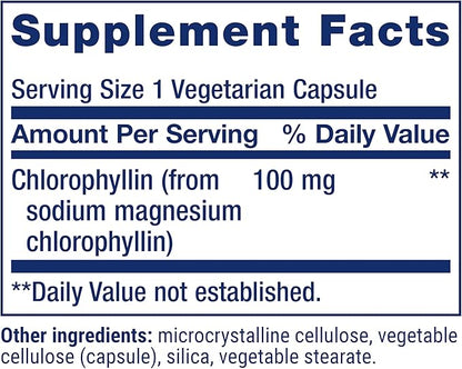 Life Extension Chlorophyllin, antioxidant & DNA Health Support, Gluten-Free, Non-GMO, Vegetarian, 100 Vegetarian Capsules