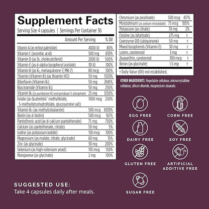 Dr Amen BrainMD Smart Prenatal - 120 Capsules - Multivitamin for Mom & Baby, Promotes Healthy Pregnancy & Growth & Development In Babies - Gluten-Free - 30 Servings