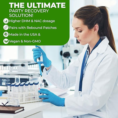 REBOUND Party Support Capsules | Featuring DHM, N-Acetyl Cysteine, and Milk Thistle | Made in The USA | Vegan, Non-GMO, 30 Count