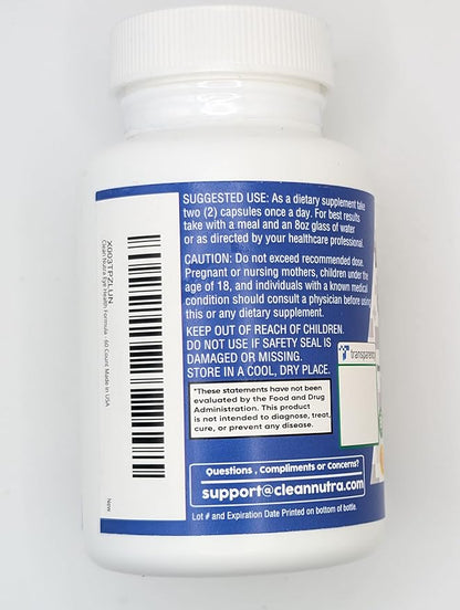 Clean Nutra Eye Vitamins with Bilberry Lutein and Zeaxanthin Supplements Lycopene 40mg Resveratrol Grape Seed Astaxanthin for Eyes - Eye Care Health Support Eye Vitamin and Mineral Supplement
