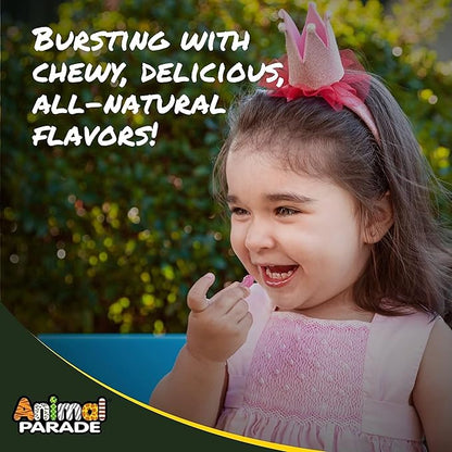 Natures Plus Animal Parade Multivitamin Children's Gummies - 90 Count - Assorted Cherry, Grape & Orange Flavors - Supports Immune System - Vegetarian, Gluten Free - 30 Servings