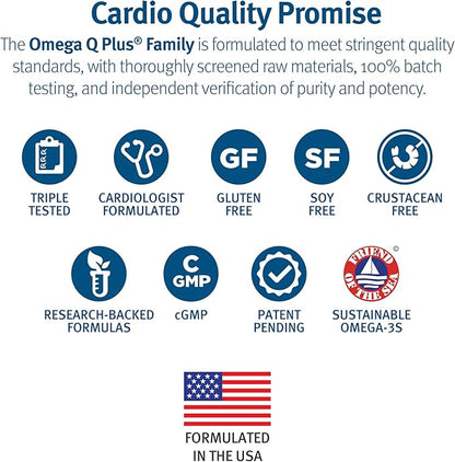 Dr. Sinatra Omega Q Plus– Omega-3 and CoQ10 Supplement Delivers Everyday Heart Health Support with 50 mg of CoQ10 and Provides Antioxidant Power (60 softgels)