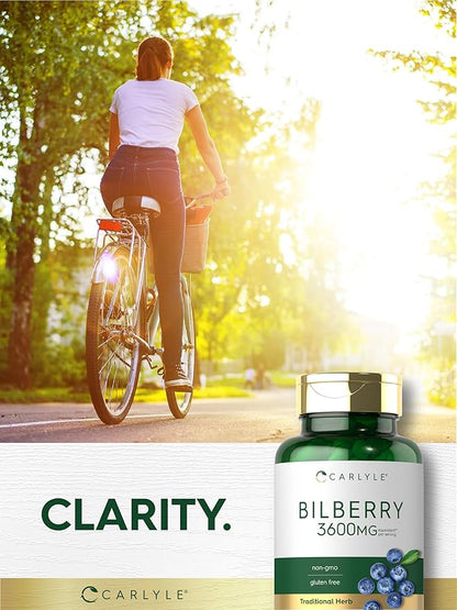 Carlyle Bilberry Extract Capsules | 3600mg | 150 Count | Vegetarian, Non-GMO, Gluten Free Fruit Supplement