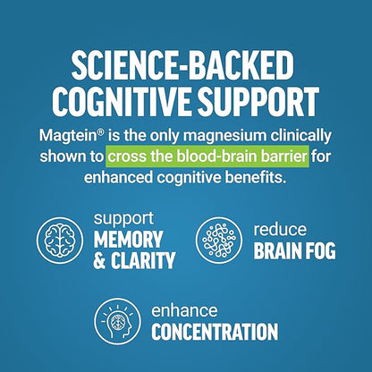 Force Factor Ultimate Magtein Magnesium L-Threonate 2000mg, Support Cognitive Function, Focus, Memory & Relaxation, Magnesium Threonate, Mixed Berry, 60 Soft Chews