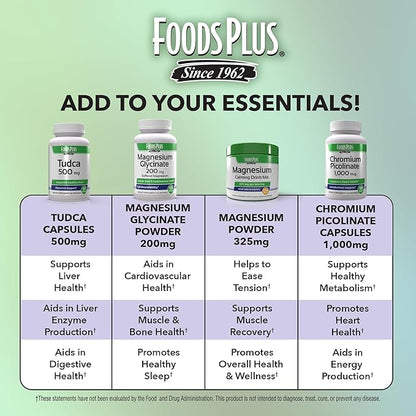 Magnesium Glycinate 200 mg per Serving, Muscle, and Cardiovascular Health, Buffered Magnesium, Health and Nutrient Metabolism, High Bioavailability, 60 Servings